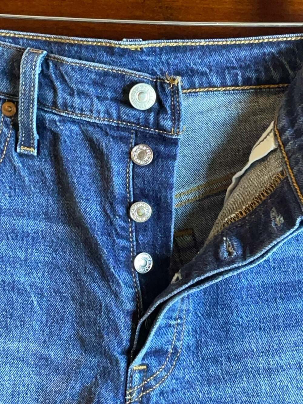 Levi's 501 Original Distressed Cut-Off Denim Shorts Size 29 - Picture 6 of 10